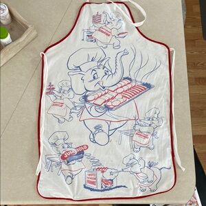 White and Red BBQ Apron